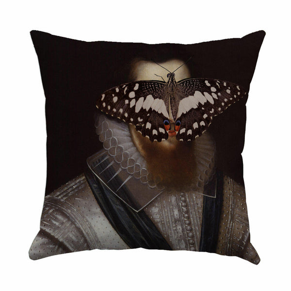 Young and Battaglia Portrait Of A Black And White Butterfly On Man Cushion