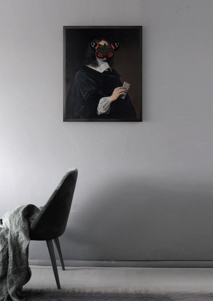 Young and Battaglia Portrait of Black and Red Butterfly on Man