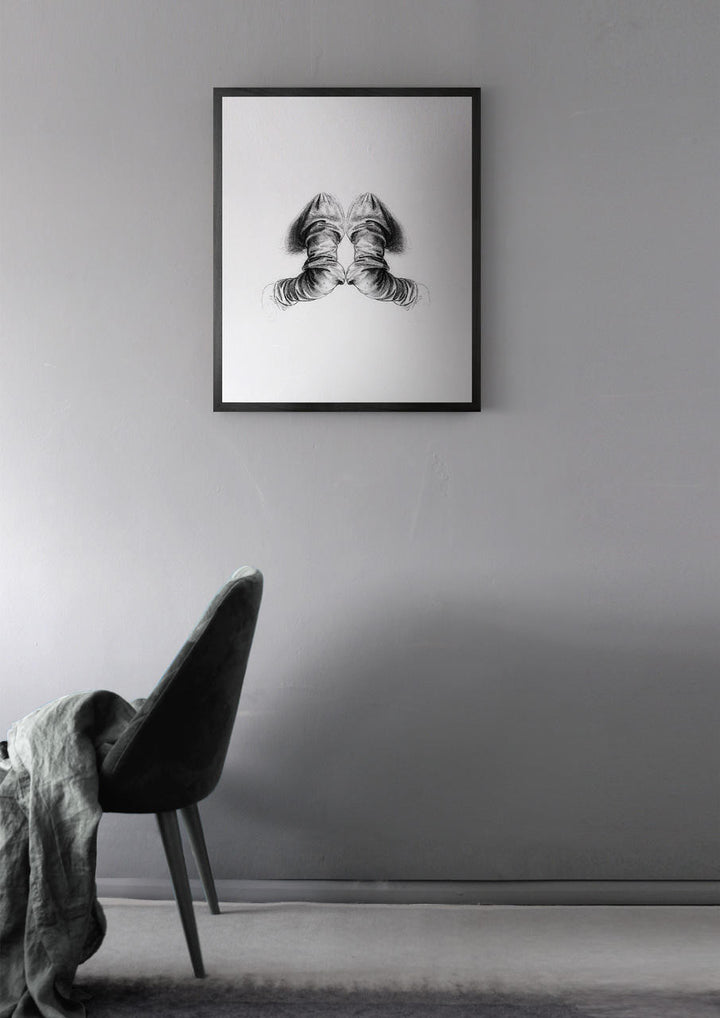 Young and Battaglia Reflection Of Anatomy Framed Printed Canvas