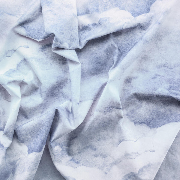 Young and Battaglia Smokey Blue clouds Fabric