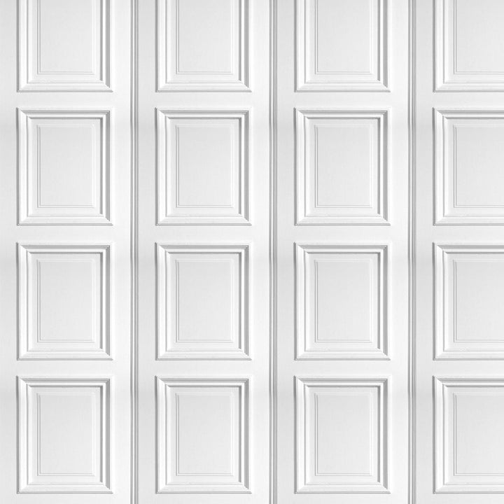 Young and Battaglia White Panelling Wallpaper