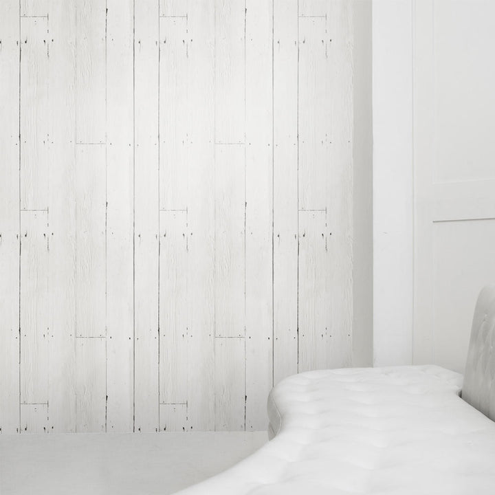 Young and Battaglia White Plank Wallpaper