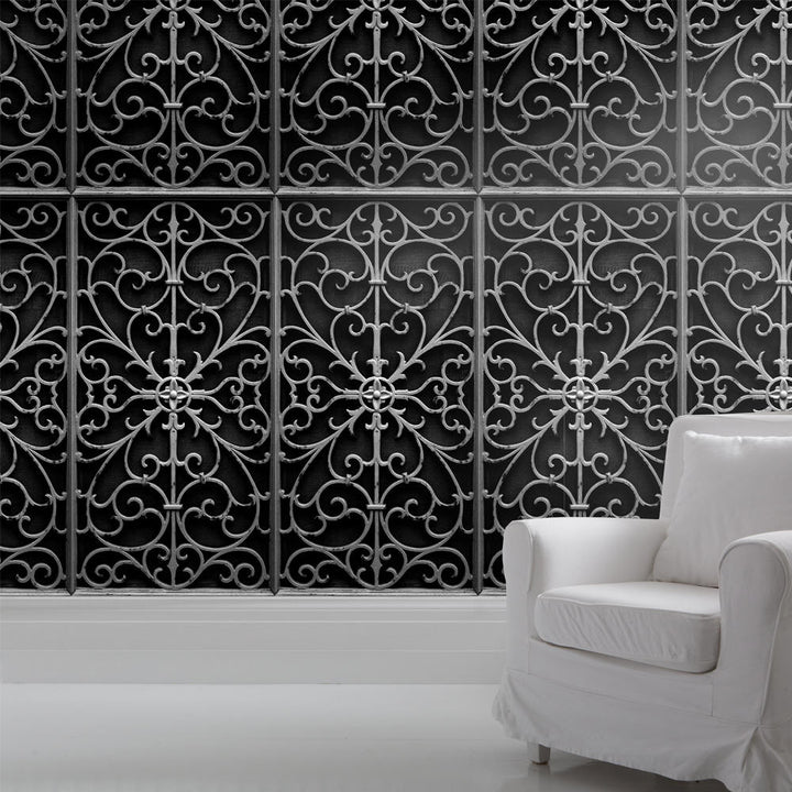 Young and Battaglia Wrought Metal Gate Wallpaper