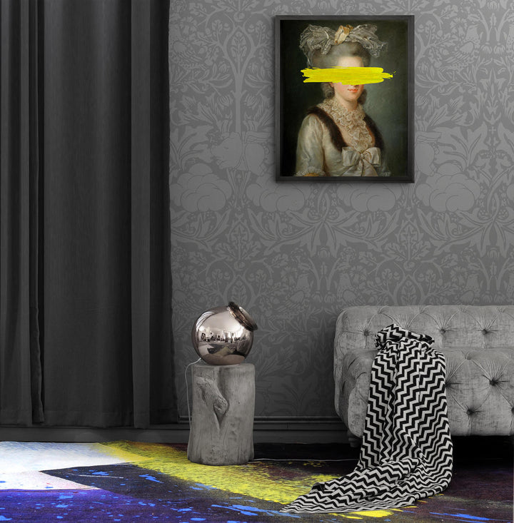 Young and Battaglia Yellow mark Framed Printed Canvas