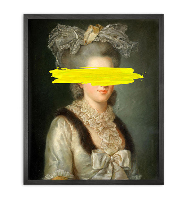 Young and Battaglia Yellow mark Framed Printed Canvas