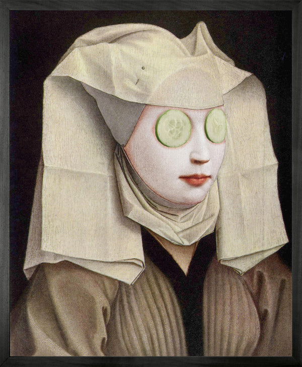 Young and Battaglia Young Woman with Facial Framed Printed canvas