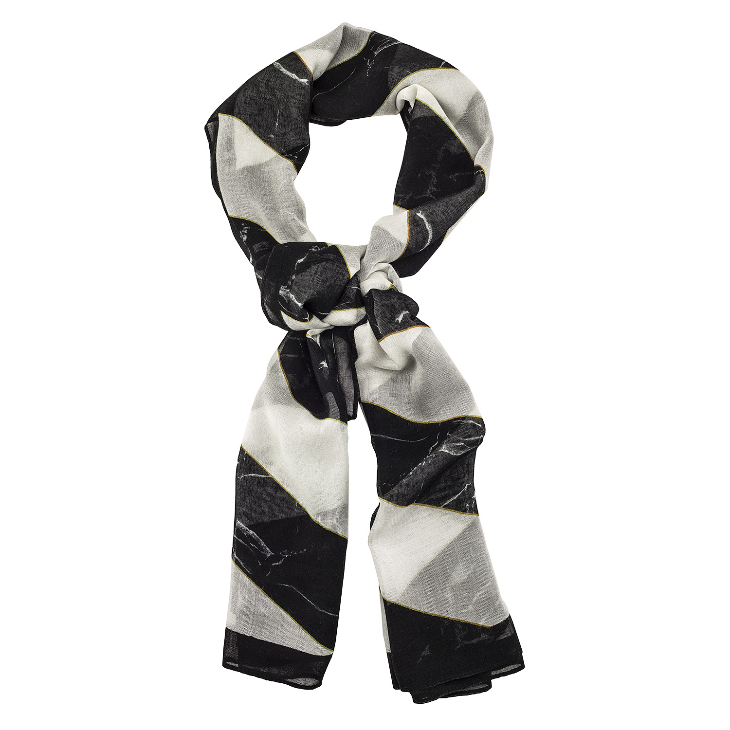 black and white scarf 