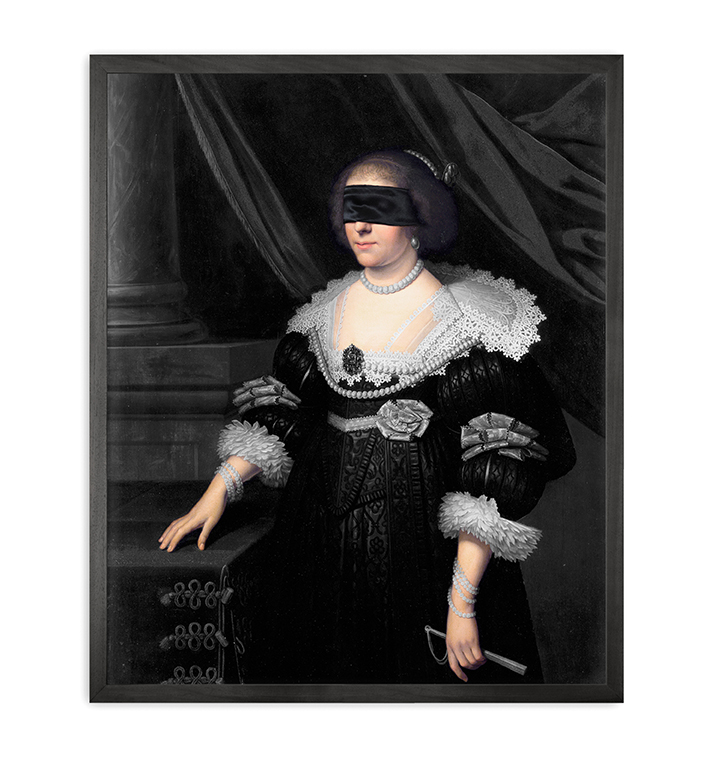 black blindfold artwork