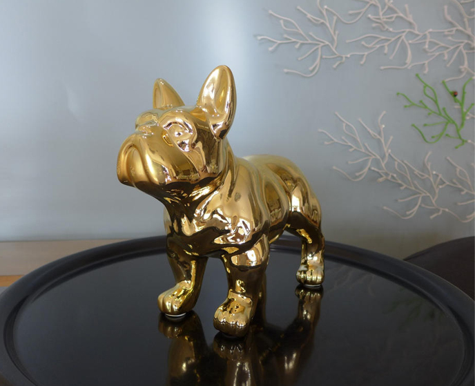 Gold Ceramic Bulldog