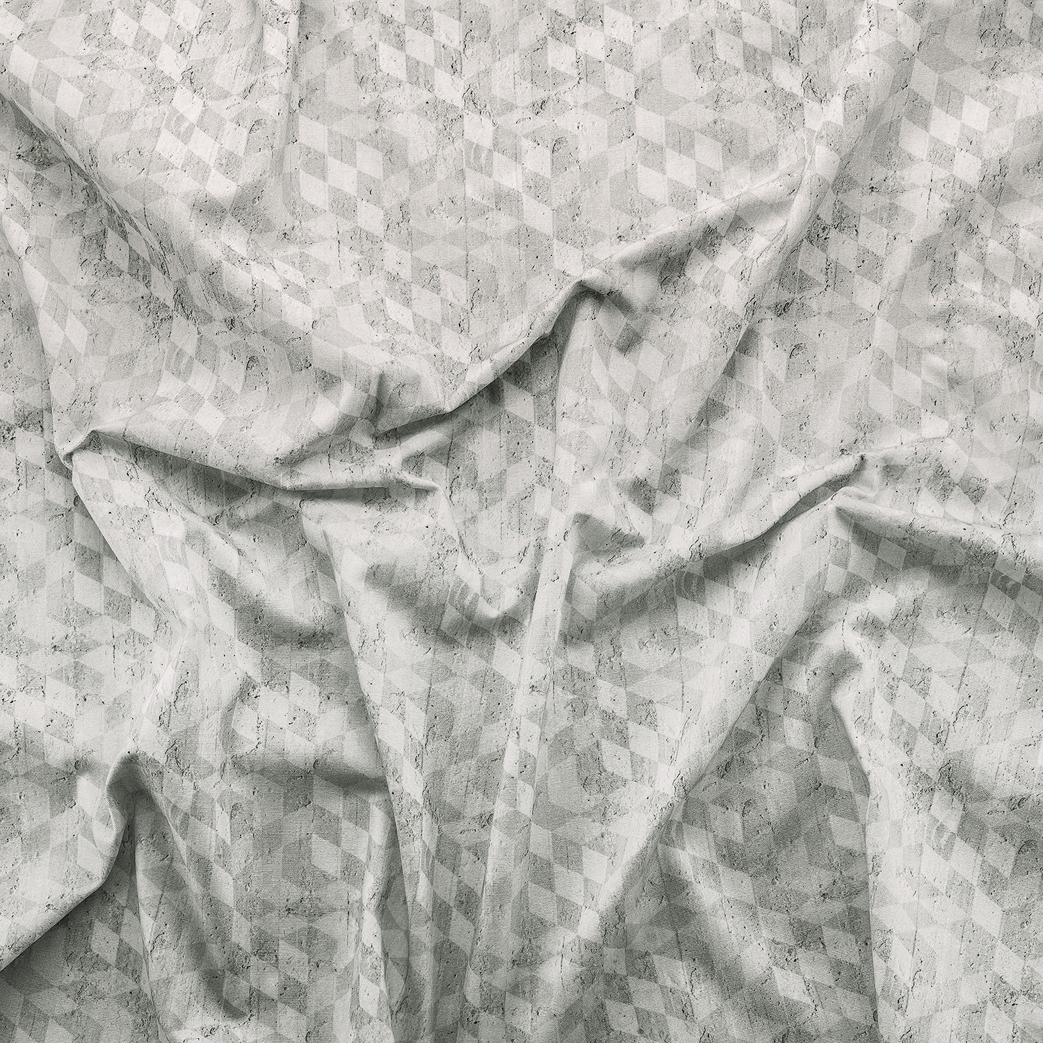 grey geometric fabric