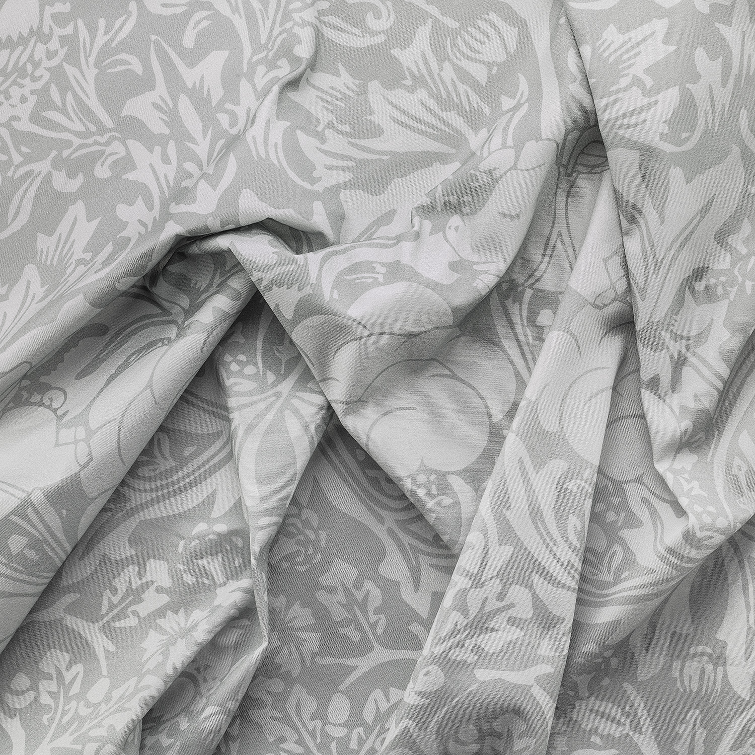 grey patterned fabric 