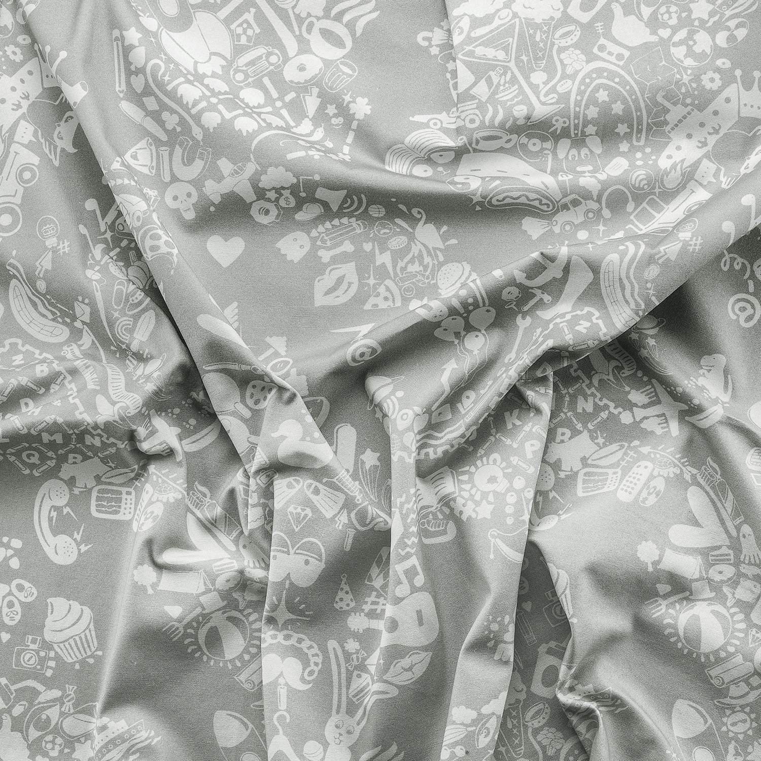 grey and white damask fabric