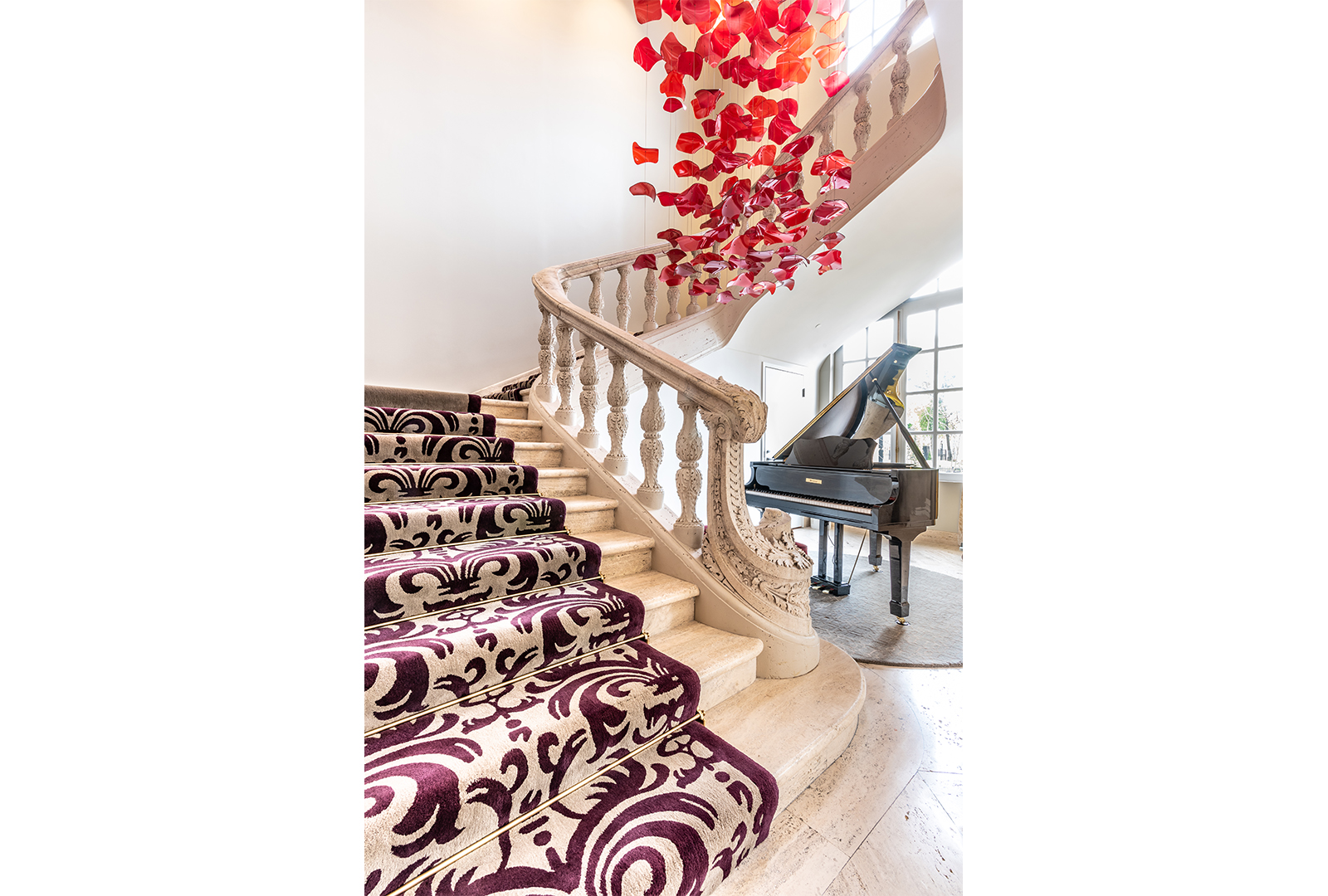 luxury carpet stair treads