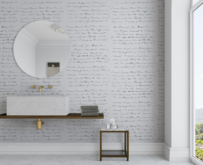 Almost White Concrete Loveletter Wallpaper