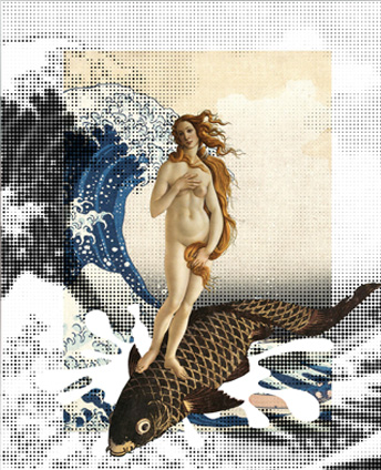 Venus Surfing wall art